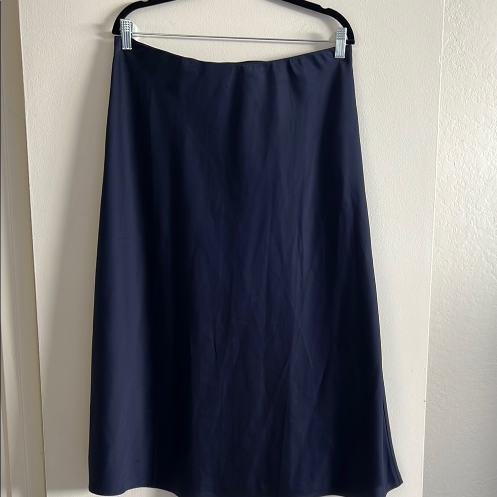 Jcrew Gwyneth Slip Navy Skirt